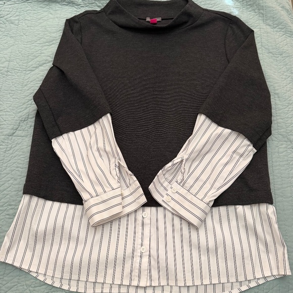 Vince Camuto mock button down shirt - Picture 1 of 3